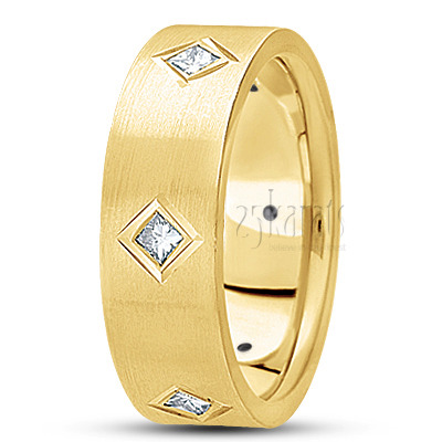 Princess Diamond Wedding Ring  - view 2