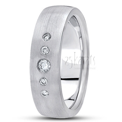Symmetrical Diamond Wedding Ring 