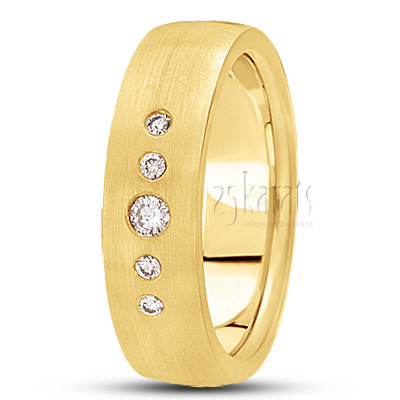 Symmetrical Diamond Wedding Ring  - view 2 thumbnail