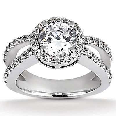 Prong Set Fancy Diamond Engagement Ring (0.72 ct.tw.) - view 1