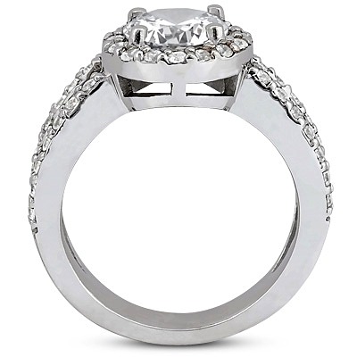 Prong Set Fancy Diamond Engagement Ring (0.72 ct.tw.) - view 2