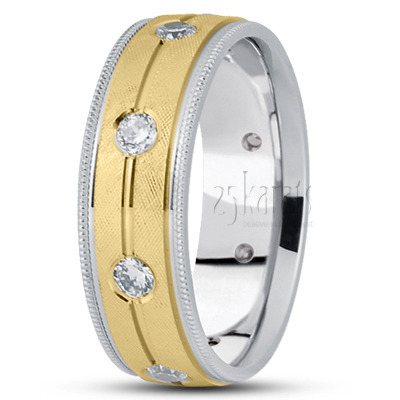 Milgrain Edge Diamond Wedding Ring  - main view thumbnail
