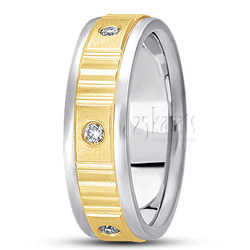 Classic Burnish-set Diamond Wedding Band  thumbnail 1