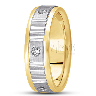Classic Burnish-set Diamond Wedding Band  - view 4 thumbnail