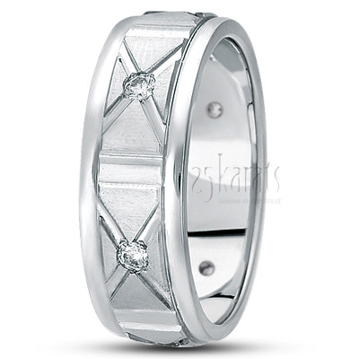 Modern Diamond Wedding Ring  1 - view 2