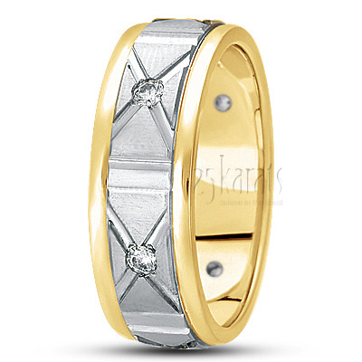 Modern Diamond Wedding Ring  1 - main view