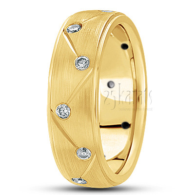 Symmetrical Diagonal Cut Diamond Ring - view 2