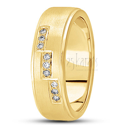 Stylish Diamond Wedding Band  - main view
