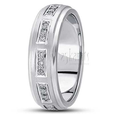 Classy Diamond Wedding Band  - view 2