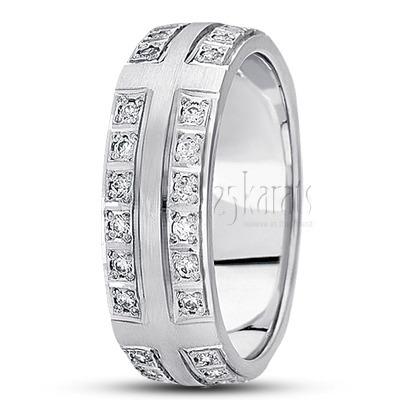 Square Diamond Wedding Ring 