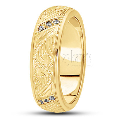 Leaf Design Diamond Wedding Ring
