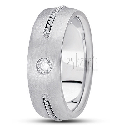 Braided Diamond Wedding Band - view 1 of 2