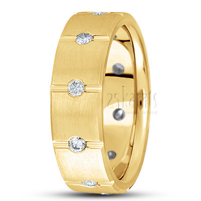 Rectangular Cut Diamond Wedding Band - view 2 thumbnail