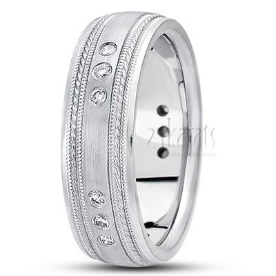 Stylish Diamond Wedding Band - view 2 thumbnail