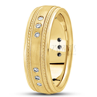 Stylish Diamond Wedding Band - view 3
