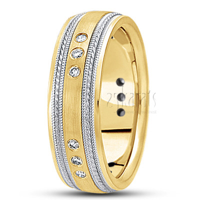 Stylish Diamond Wedding Band - view 4