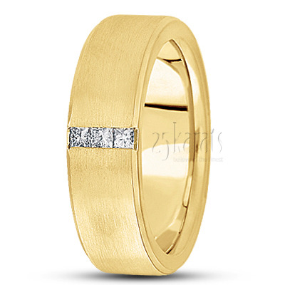 Flat Body Diamond Wedding Ring