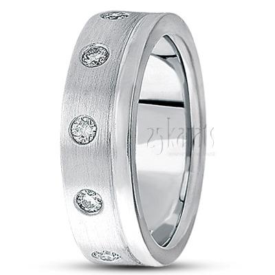 Shiny Edge Diamond Wedding Ring - main view
