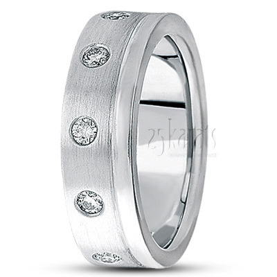 Shiny Edge Diamond Wedding Ring - main view thumbnail