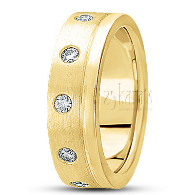 Shiny Edge Diamond Wedding Ring - view 2 thumbnail