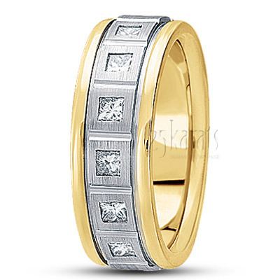 Rectangular Cut Diamond Wedding Band 1 - view 3 thumbnail