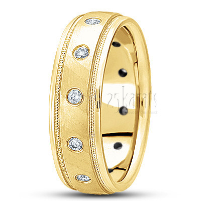 Diagonal Cut Diamond Wedding Band - view 3 thumbnail