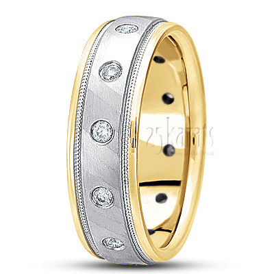 Diagonal Cut Diamond Wedding Band - view 4 thumbnail