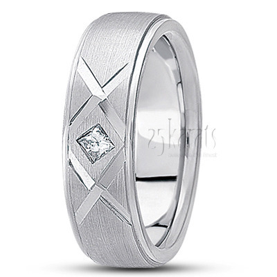 Contemporary Diamond Wedding Ring - view 2 thumbnail