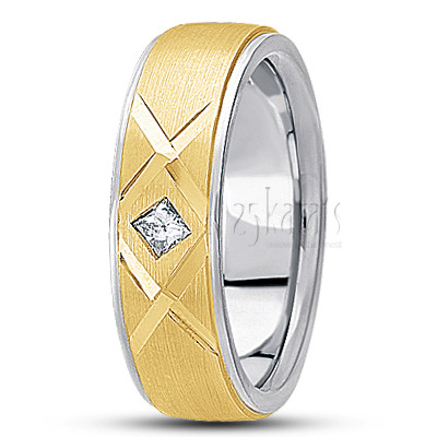 Contemporary Diamond Wedding Ring - main view
