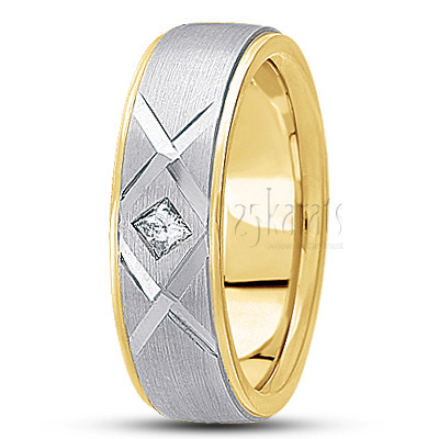 Contemporary Diamond Wedding Ring - view 4