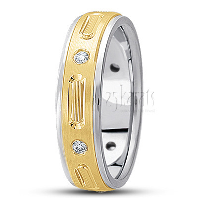 Contemporary Diamond Wedding Band - view 3 thumbnail