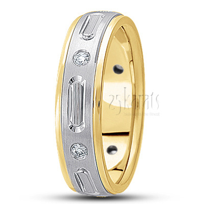 Contemporary Diamond Wedding Band - view 4