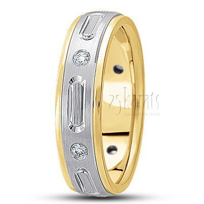 Contemporary Diamond Wedding Band - view 4 thumbnail
