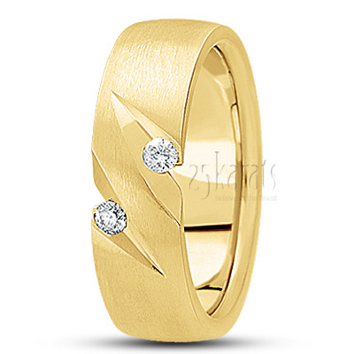 Symmetrical Cut Diamond Wedding Ring - main view