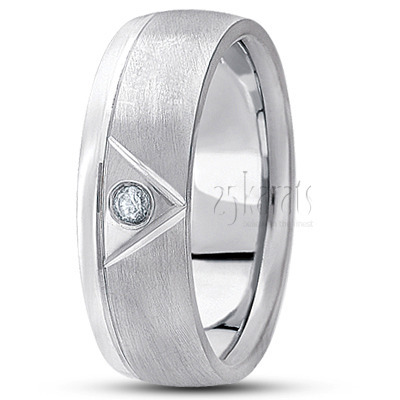 V-Cut Diamond Wedding Band - view 2 thumbnail
