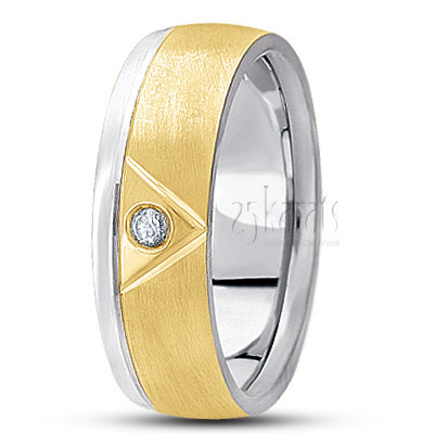 V-Cut Diamond Wedding Band - main view thumbnail