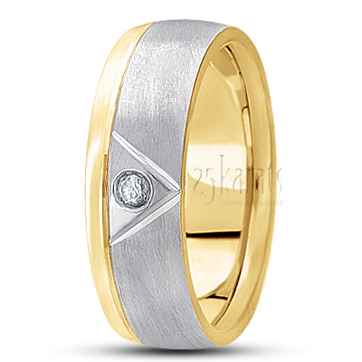 V-Cut Diamond Wedding Band - view 4