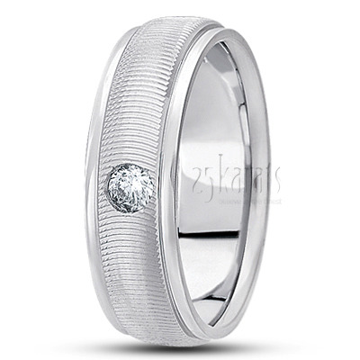 Carved Design Diamond Wedding Ring