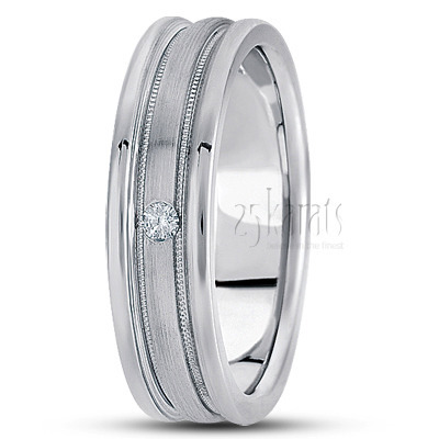 Milgrain Diamond Wedding Ring - view 2 thumbnail