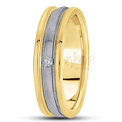 Milgrain Diamond Wedding Ring - view 4