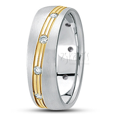Modern Diamond Wedding Band - main view thumbnail