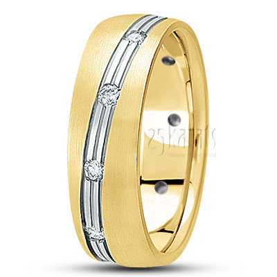 Modern Diamond Wedding Band - view 4 thumbnail