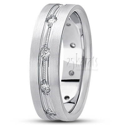 Chic Diamond Wedding Band - view 2 thumbnail