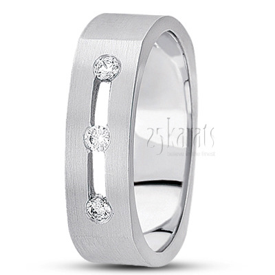 Square Diamond Wedding Ring - main view