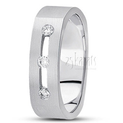 Square Diamond Wedding Ring thumbnail 1