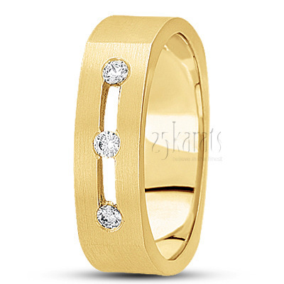 Square Diamond Wedding Ring - view 2 thumbnail