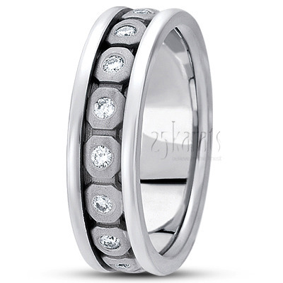 Modern Diamond Wedding Ring - view 2 thumbnail