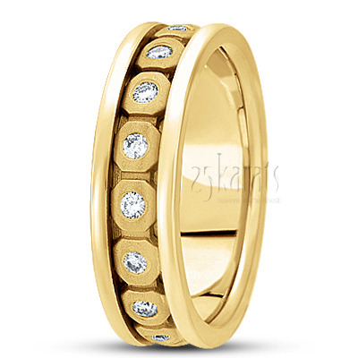 Modern Diamond Wedding Ring - view 3