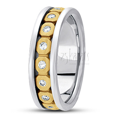 Modern Diamond Wedding Ring - main view
