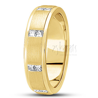 Princess Cut Diamond Wedding Band - view 3